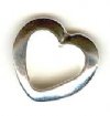 1 Sterling Silver 11x11mm Floating Heart